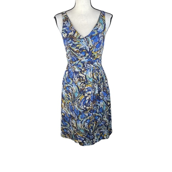 Anthropologie Moulinette Soeurs Oak Apple dress Silk Faux Wrap Quiet Luxury 2 - Picture 2 of 11